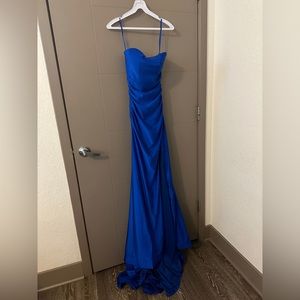 Prom Girl Tight Long Sweetheart Strapless Formal Dress Royal Blue